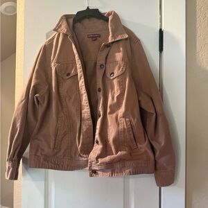 Jessica London Tan Button-Front Jacket